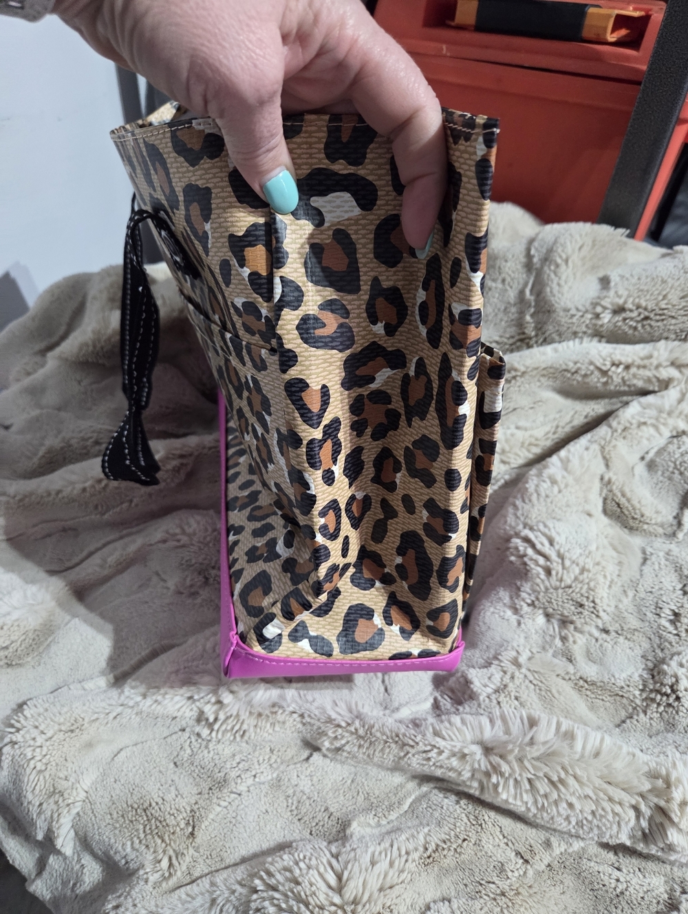Scout Leopard CHEETAH Print Tote Pink Trim UPtown Girl Pocket bag NEW W Tags - Picture 5 of 7